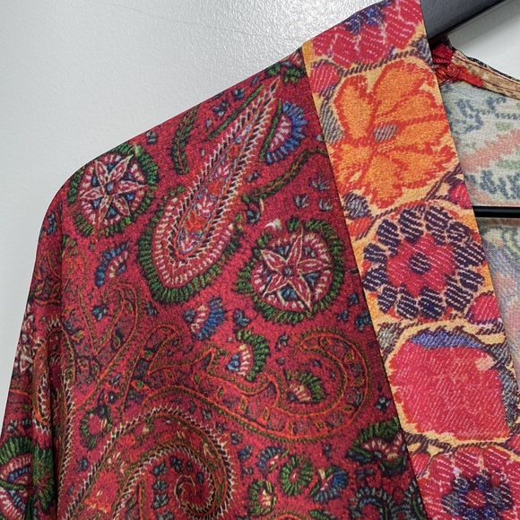 Zara PATCHWORK PRINT MIDI DRESS - Picture 7 of 15